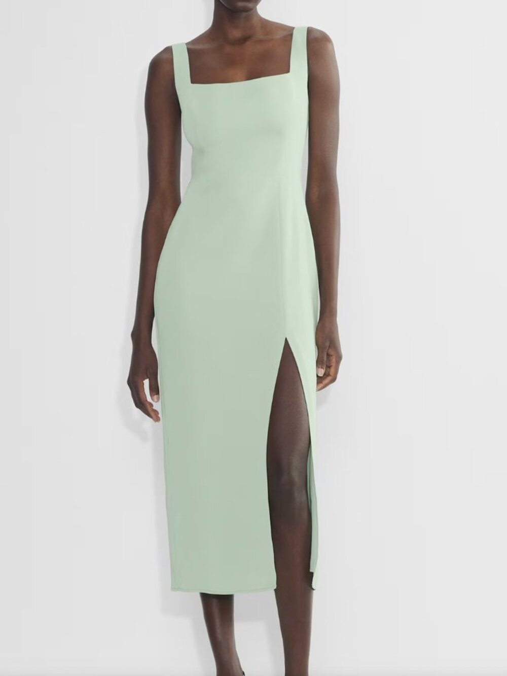Babaton '90s Slit Satin Midi Dress